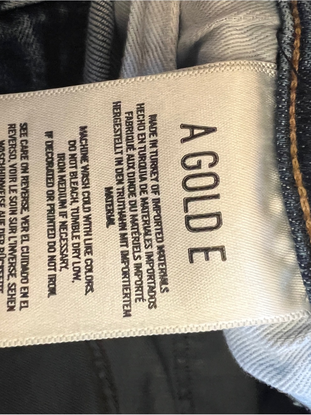 AGOLDE Distressed Straight Leg Jeans 24 Mid Rise Raw Knee Wash Model Off Duty - Picture 5 of 9